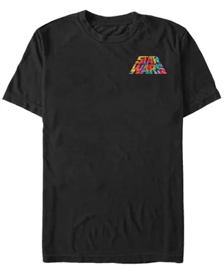 Fifth Sun Star Wars Men's Tie Dye Slant Small Text Short Sleeve T-Shirt