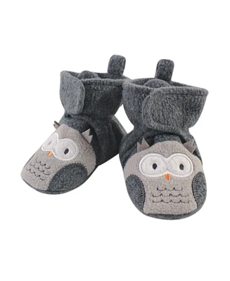 Hudson Baby Baby Boys Hudson Cozy Fleece Booties, Snowman, 0-6 Months