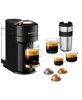 Nespresso Vertuo Next Premium Coffee and Espresso Machine by De'Longhi in Black Rose Gold