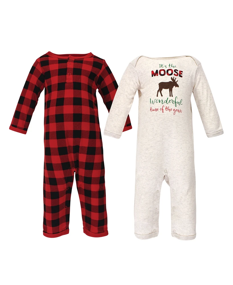 Hudson Baby Boys Holiday Cotton Coveralls