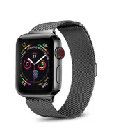 Posh Tech Men's and Women's Apple Black Stainless Steel Replacement Band 40mm