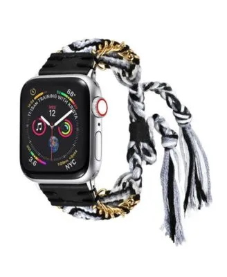 Posh Tech Mens Womens Apple Friendship Cotton Stainless Steel Replacement Band Collection