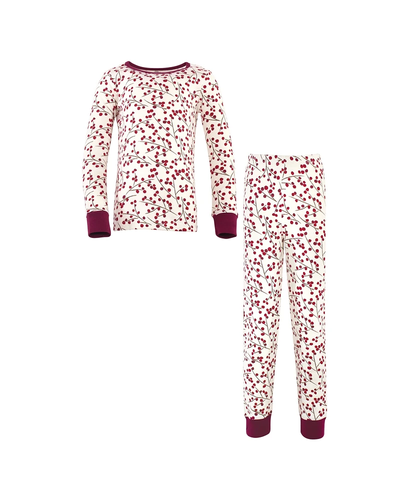 Touched by Nature Baby Girls Organic Cotton Tight-Fit Pajama Set