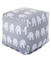 Majestic Home Goods Ellie Ottoman Pouf Cube 17" x 17"