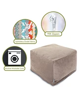 Majestic Home Goods Villa Ottoman Square Pouf 27" x 17"