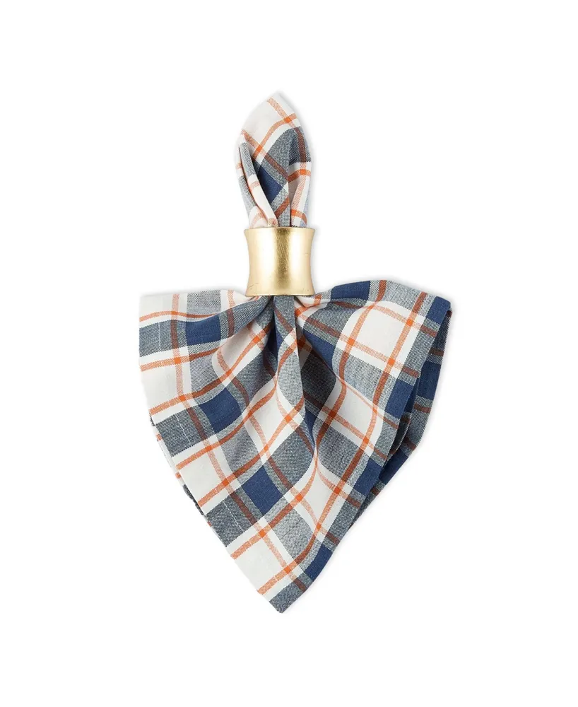 Design Imports Autumn Farmhouse Plaid Napkin, Set of 6