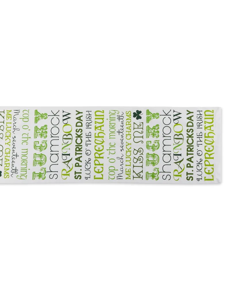 Design Imports St Patrick's Day Print Table Runner