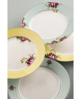 Aynsley China Archive Rose Plates, Set of 4