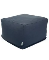 Majestic Home Goods Wales Ottoman Square Pouf 27" x 17"