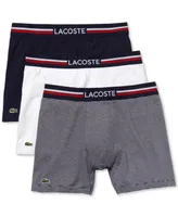 Lacoste Men's Stretch Cotton Boxer Brief Set, 3-Pack