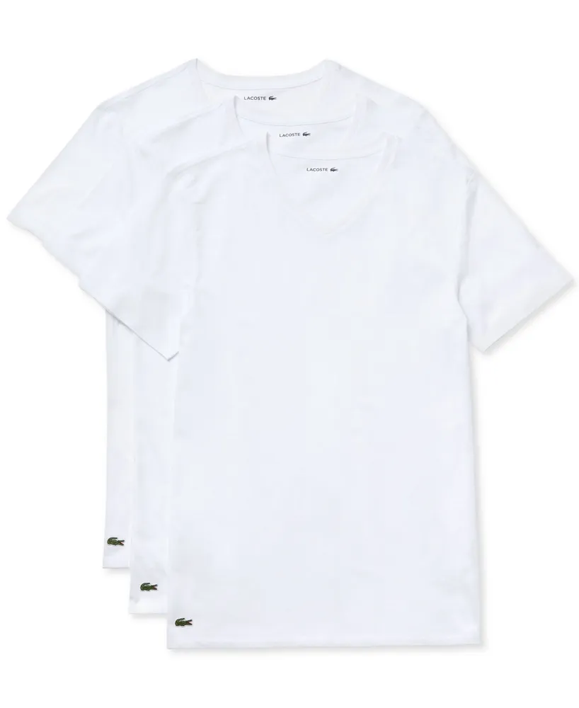 Lacoste Men's 3-Pack V-Neck Slim Fit Undershirts