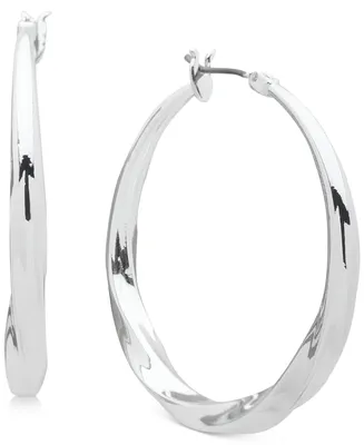 Dkny Medium Twist Hoop Earrings, 1.5"