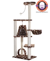 Armarkat Real Wood Cat Tree Hammock Bed with Natural Sisal Post for Cats and Kittens - Classic Model A6601