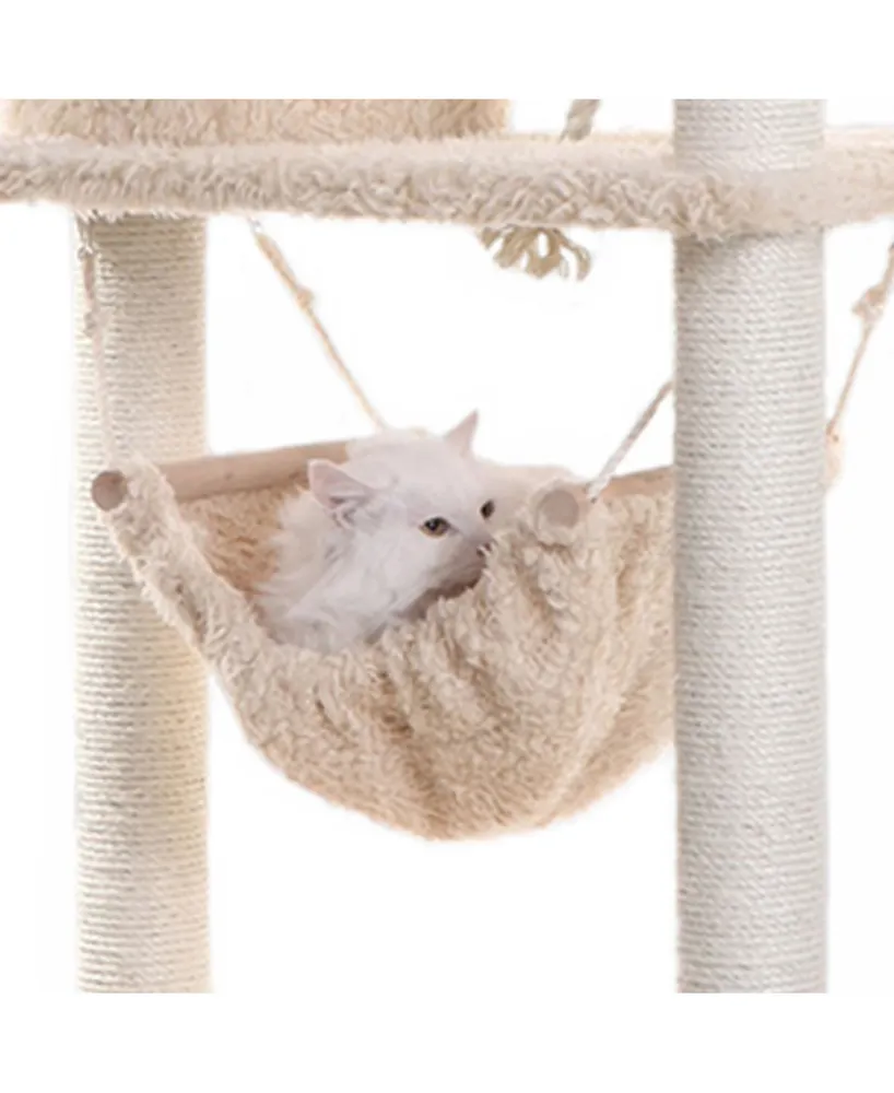 Armarkat 70" Real Wood, Ultra Thick Faux Fur Covered Cat Condo