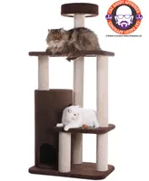Armarkat 3-Level Carpeted Real Wood Cat Tree Condo