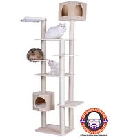 Armarkat Real Wood Premium Scots Pine 89-Inch Cat Tree with Seven Levels and Two Playhouses