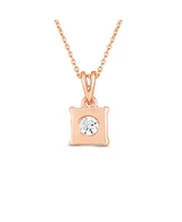 TruMiracle Diamond Princess 18" Pendant Necklace (1/2 ct. t.w.) 14k White, Yellow, or Rose Gold