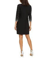 Msk Embellished-Sleeve Sheath Dress