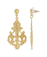 2028 Large Filigree Drop Post Earrings