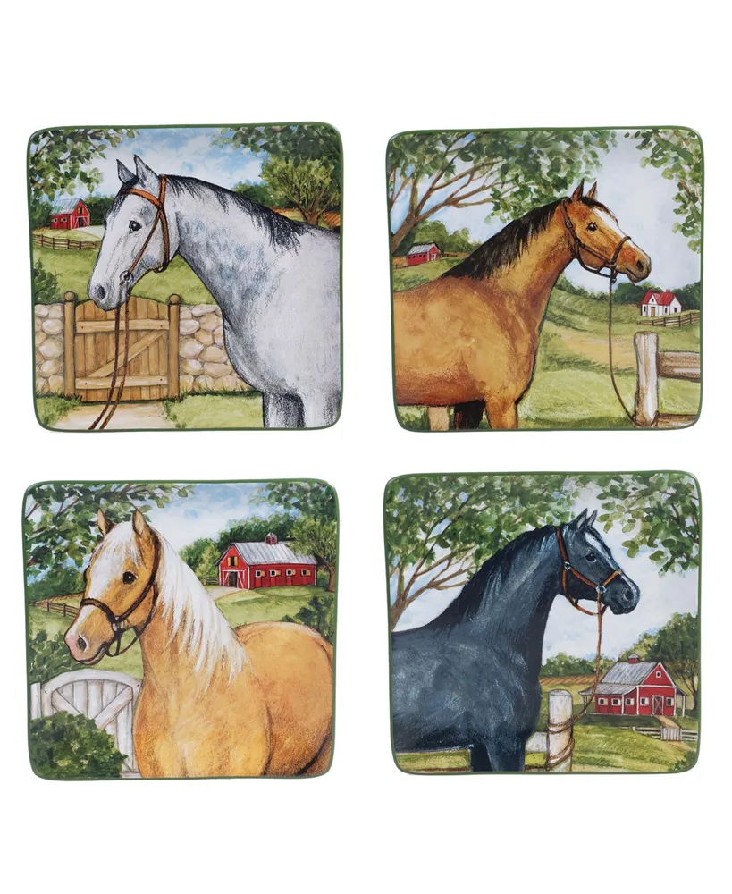 Certified International Clover Farm 4-Pc. Salad Plates asst.