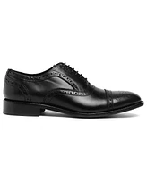 Anthony Veer Men's Ford Quarter Brogue Oxford Leather Sole Lace-Up Dress Shoe