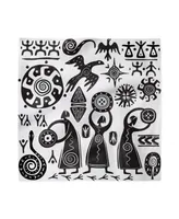 Ambesonne Primitive Set of 4 Napkins