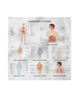 Ambesonne Human Anatomy Set of 4 Napkins, 12" x 12"