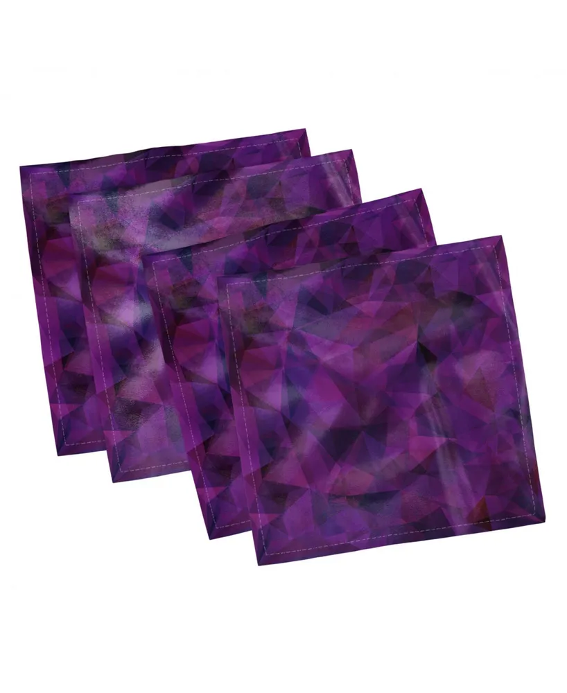 Ambesonne Fractal Form Set of 4 Napkins, 12" x 12"