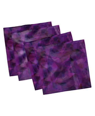 Ambesonne Fractal Form Set of 4 Napkins, 12" x 12"