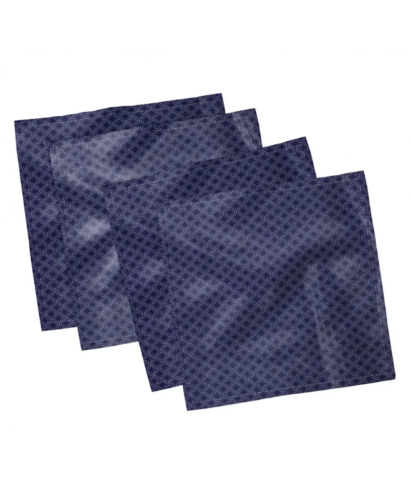 Ambesonne Marine Motif Set of 4 Napkins