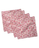 Ambesonne Snowflake Set of 4 Napkins, 18" x 18"