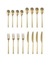 Cambridge Beacon Gold Satin 16-Piece Flatware Set, Service for 4