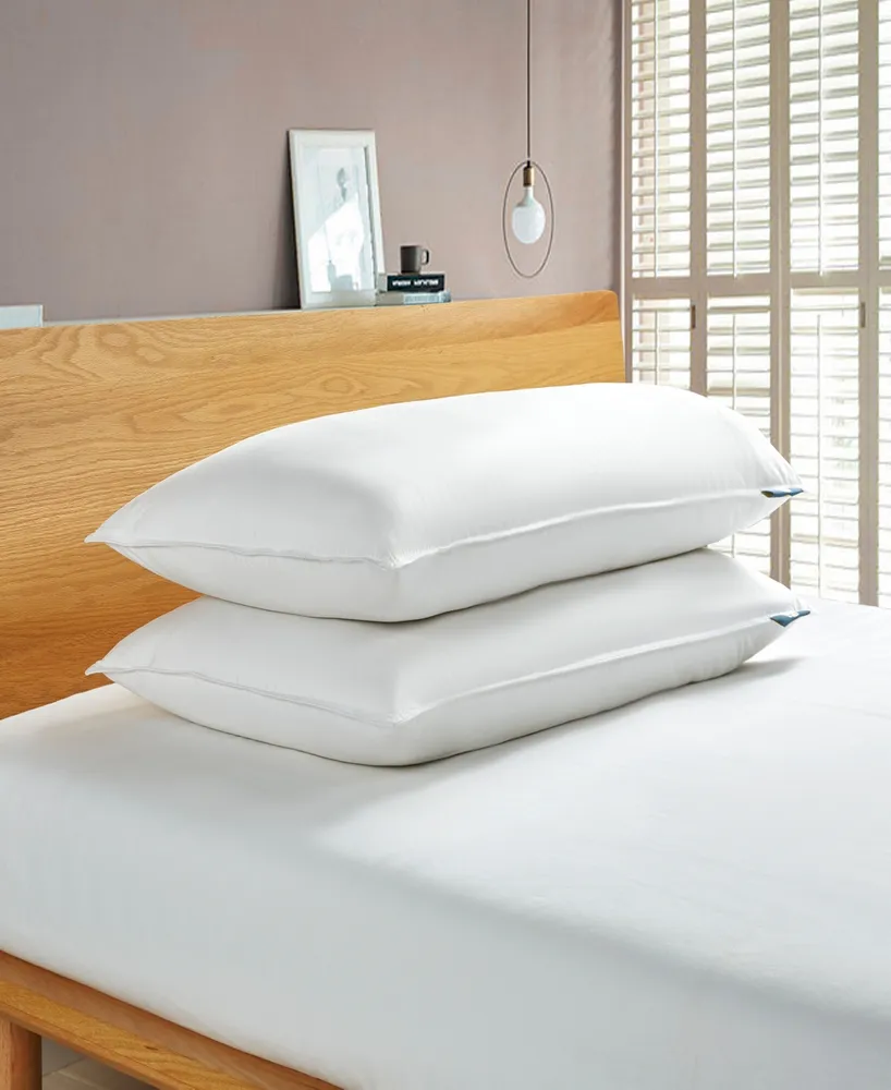Serta White Goose Feather & Down Fiber Back Sleeper 2-Pack Pillow