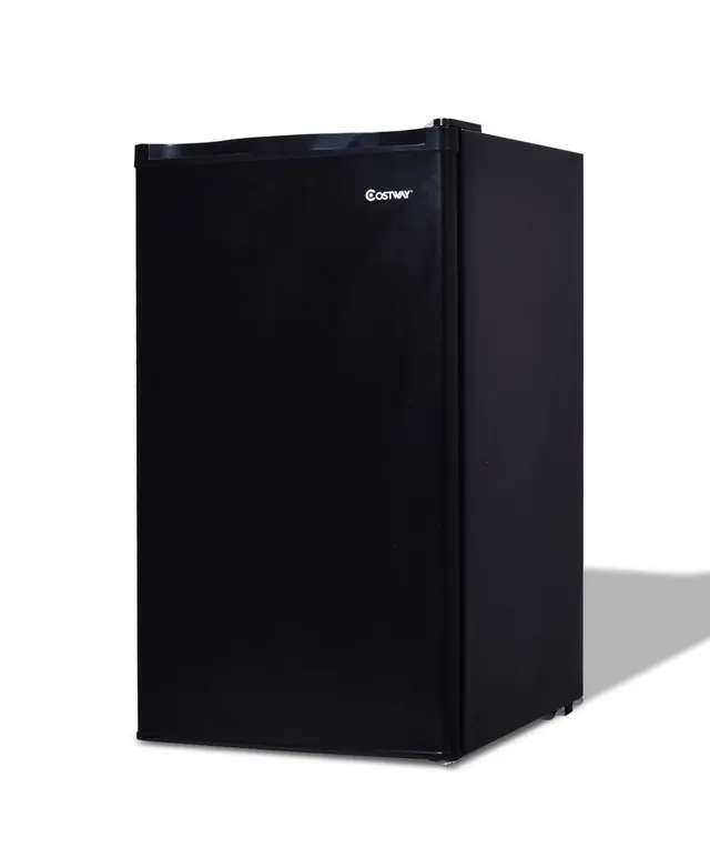 Costway 3.2 Cu.Ft. Compact Refrigerator Mini Dorm Small Fridge Freezer  Reversible Door