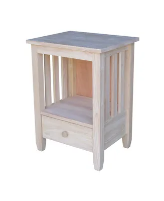 International Concepts Mission Tall End Table with Drawer