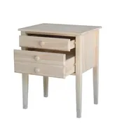 International Concepts Accent Table with Drawers