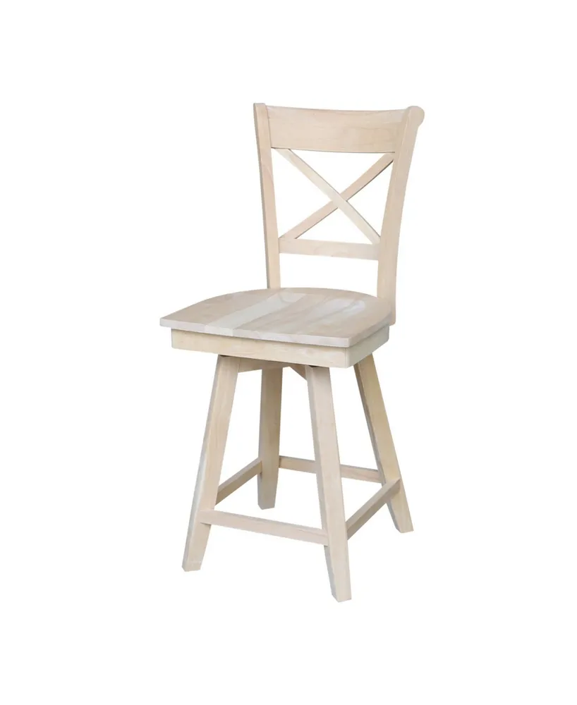 International Concepts Charlotte Counter Height Stool with Swivel and Auto Return