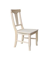 International Concepts Panel Back Chairs, Set of 2