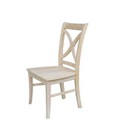 International Concepts Vineyard Curved X Back Chairs, Set of 2