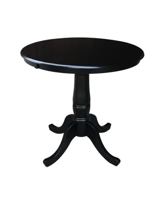 International Concepts 36" Round Top Pedestal Table with 12" Leaf