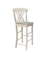 International Concepts Lattice Bar Height Stool