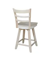 International Concepts Emily Counter Height Stool with Swivel and Auto Return