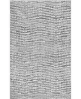 nuLoom Smoky Contemporary Sherill Ripple Gray 7'6" x 9'6" Area Rug