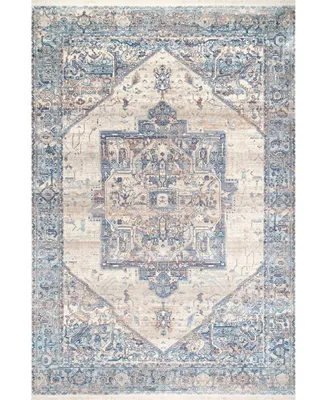 nuLoom Mystic Ehtel Medallion Fringe 6'7" x 9'4" Area Rug