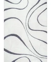 nuLoom Pattern Shag Cozy Soft and Plush Caroyln 4' x 6' Area Rug