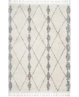 nuLoom Ellis Selah Diamond Beige 5'3" x 7'7" Area Rug