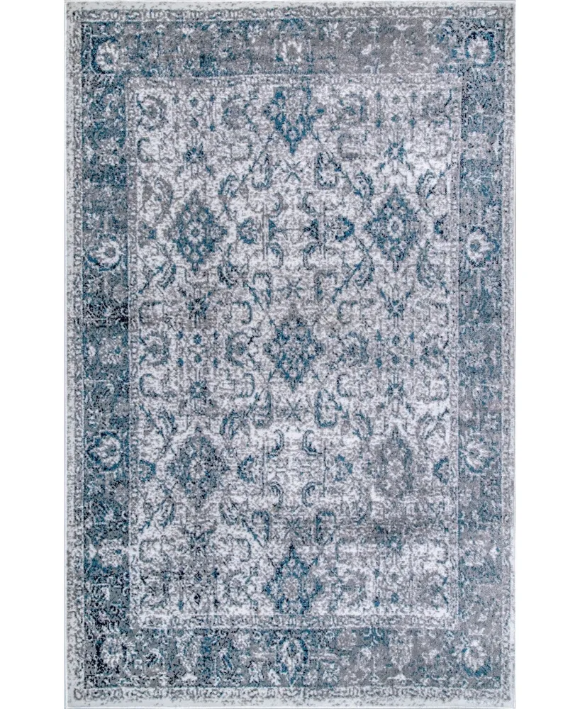 nuLoom Citadel Vintage-Inspired Anaelle Blue 8' x 10' Area Rug