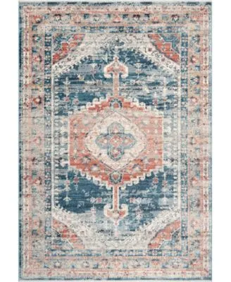Nuloom Delicate Derya Persian Vintage Inspired Blue Area Rug