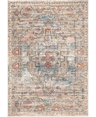 nuLoom Delicate Prima Persian Vintage-Inspired Beige 8' x 10' Area Rug