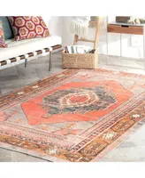 nuLoom Collina Tena Tribal Orange 5'3" x 7'7" Area Rug